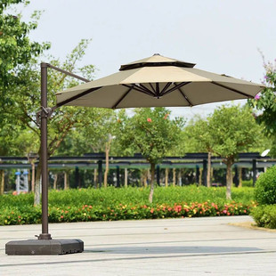 户外遮阳伞售楼部庭院伞大理石底座罗马伞香蕉伞摆摊伞保安岗亭伞