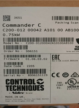 尼得科CT变频器 C200-01200042A~议价