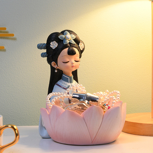 新中式国潮古风摆件创意家居装饰品客厅玄关钥匙收纳乔迁新居礼物