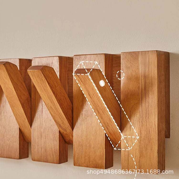 家用钢琴键挂衣架挂板收纳实木钢琴挂衣钩门后玄关墙壁衣帽承重壁