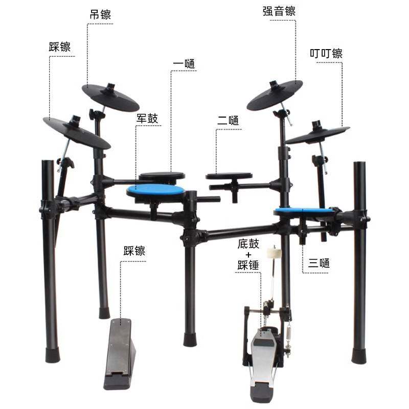 架子鼓练习哑鼓套装家用儿童成人练功台爵士鼓初学者静音打击板垫