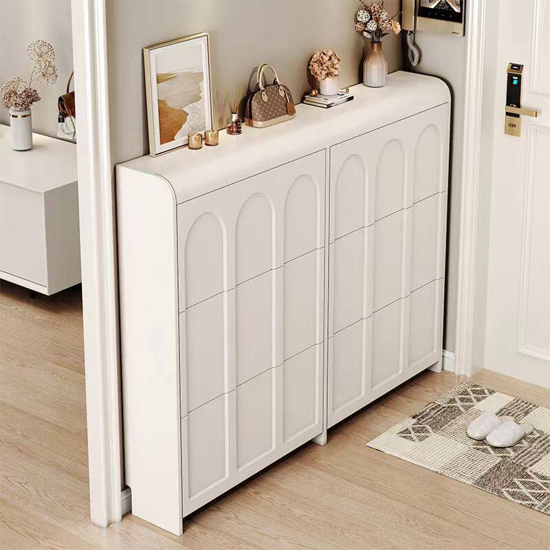 超薄翻斗鞋柜奶油风家用门口大容量入户门玄关柜简易组装收纳鞋架