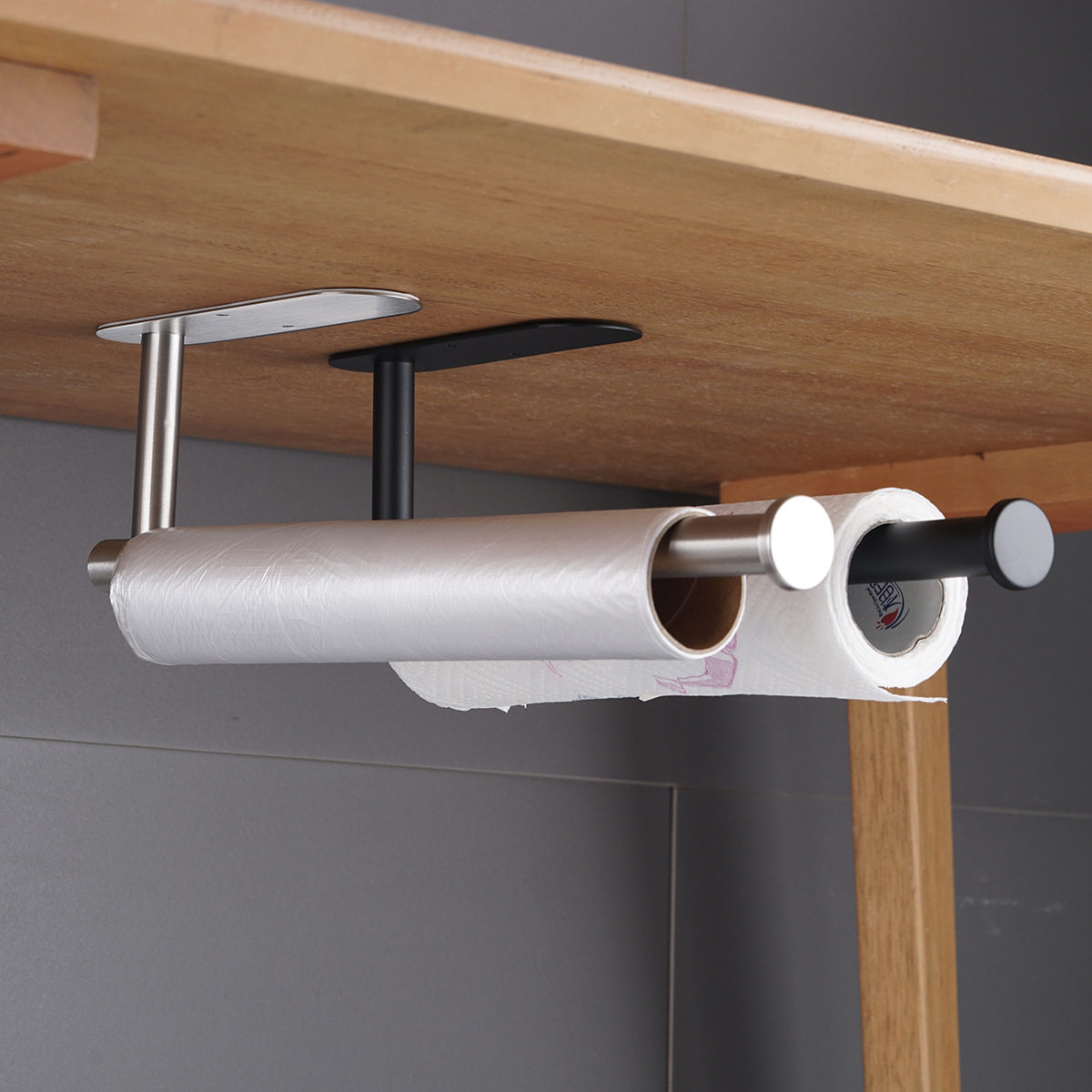 不锈钢纸巾架免打孔厨房餐巾架浴室卫生纸架厕纸架纸巾架