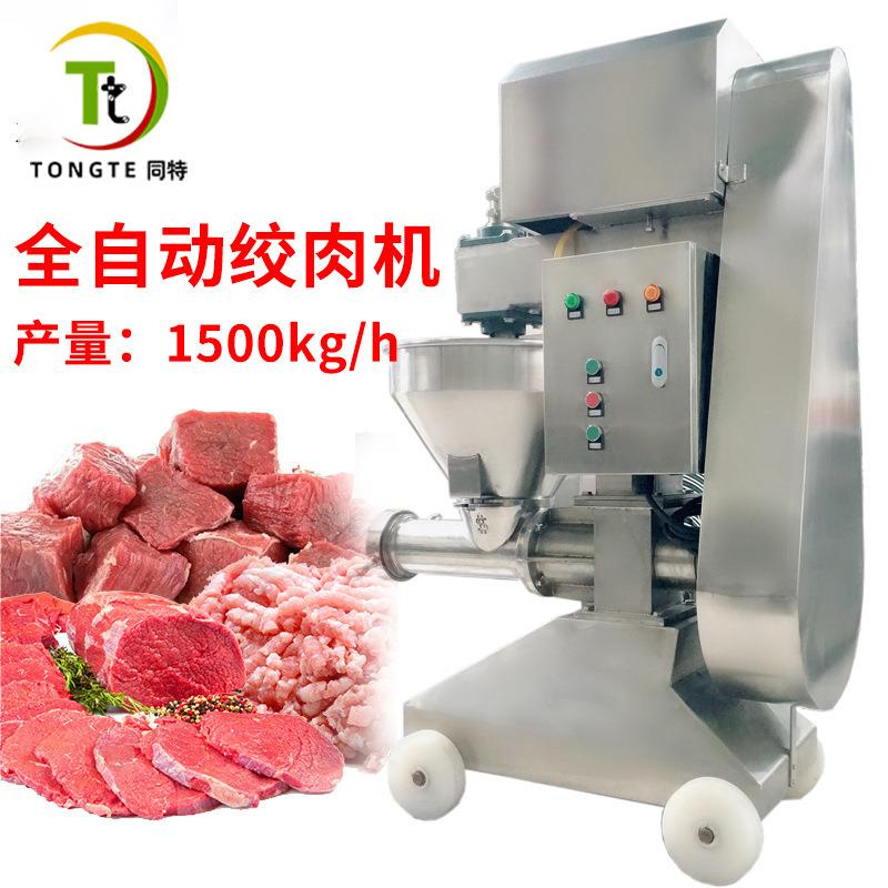 大功率冻肉绞肉机不锈钢绞肉机 商用强力全自动多功能碎肉机