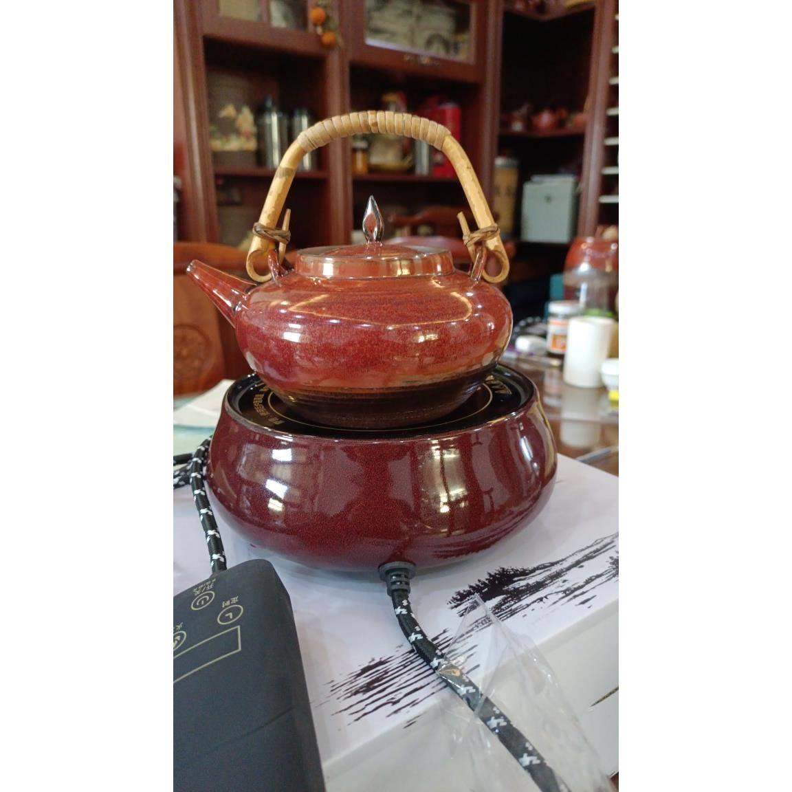 电陶炉煮茶壶大容量砂铫壶煮白茶陶壶大号粗陶烧水壶电陶炉煮茶器