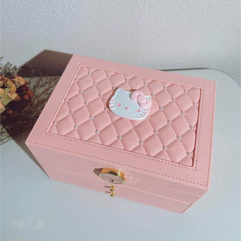 新款三层首饰盒戒指项链耳环手表黄金饰品收纳盒防尘收纳首饰盒