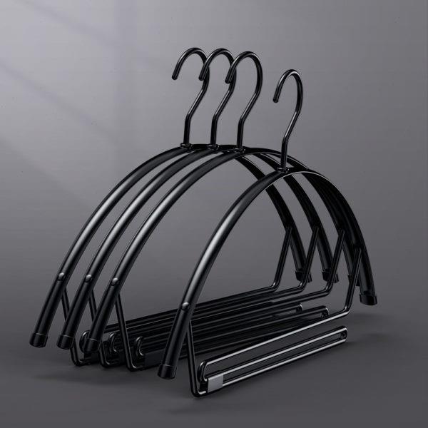 晒太空无痕衣架铝合金挂家用衣撑轻奢防滑宽肩阳台晾衣架裤架卧室