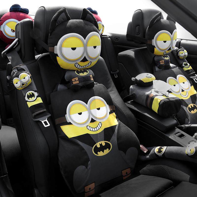 卡通汽车头枕腰靠车载靠枕车用创意座椅护颈椎枕头可爱内装饰用品