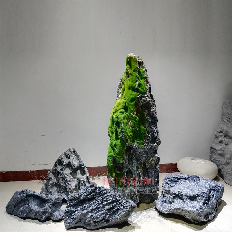 玻璃钢彷真人造石头网红小院景观摆件户外庭园假山装饰拍摄道具