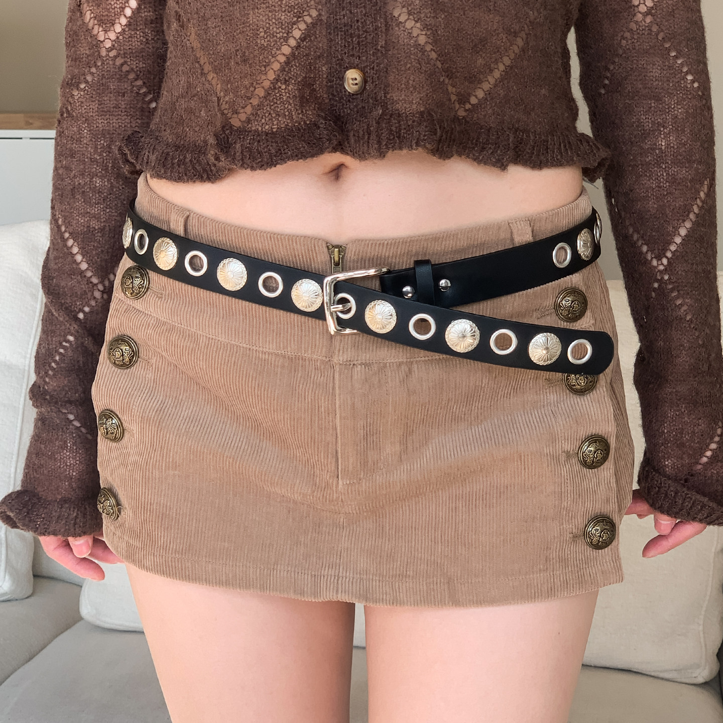 美式复古腰带女2026新款朋克风金属铆钉细皮带设计感百搭黑色裤带,服饰配件/皮带/帽子/围巾,腰带/皮带/腰链,淘宝优惠券,粉丝福利购,淘宝优惠卷