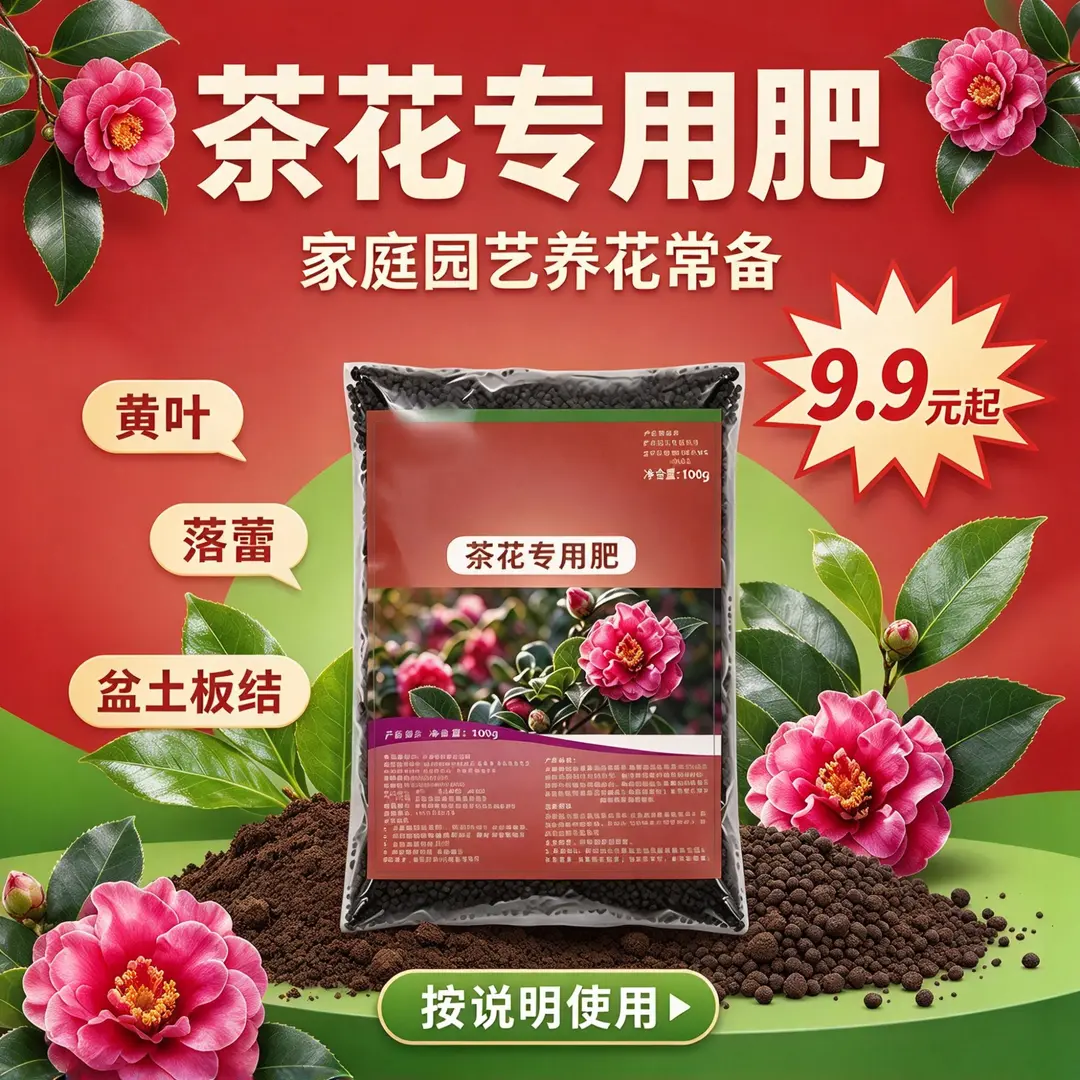 茶花专用肥改善黄叶促花保蕾养根
