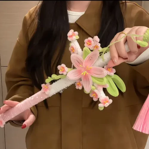 春日桃花剑扭扭棒手工diy材料