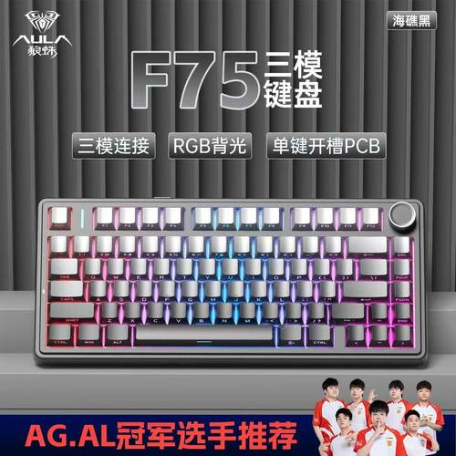 狼蛛F75客制化三模键盘游戏电竞