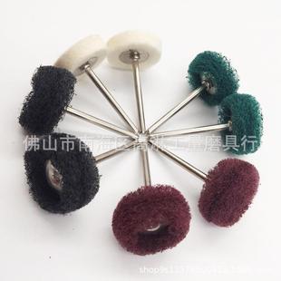 带锈柄洁轮布磨头百PRZ平行电磨拉丝纤维除打磨头抛光轮尼龙小刷