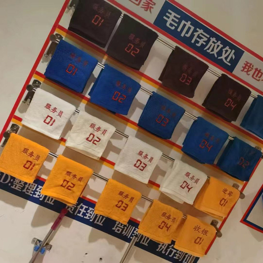 70%纯棉厨房带编号加厚抹布