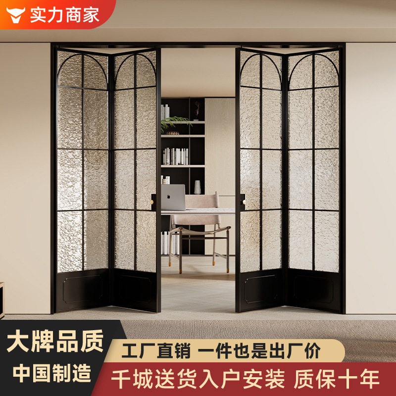法式复古铝合金玻璃厨房门