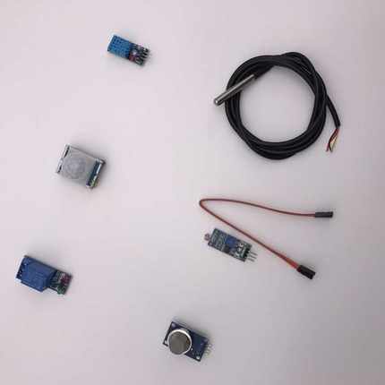 zigbee 传感器套件 温湿度 气体 人体 光敏 继电器 温度