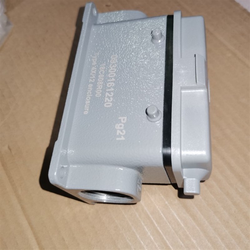 HARTING连接器09300161220高底座HAN-16B-asg1-K-21四耳带盖原装