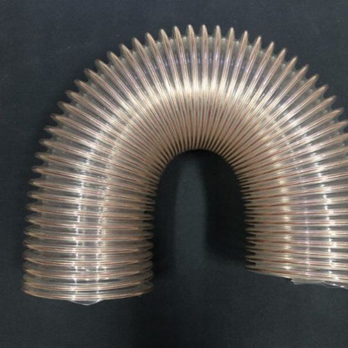 PU聚氨酯风管镀铜钢丝软管工业木工雕刻机弹簧管透明吸尘管伸缩管