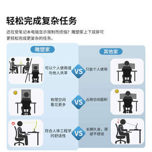 雕塑家可折叠双屏便携显示器15.6寸一体式电脑笔记本办公扩展屏