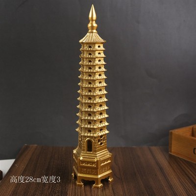 2025纯铜文昌塔摆件纯铜九层s塔十三层塔办公室书桌办公室装饰13