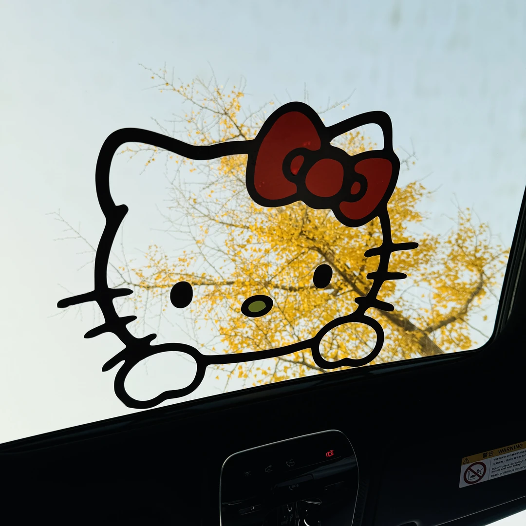 凯蒂猫天窗贴纸可爱防水防晒车贴