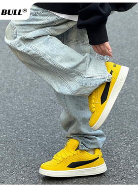 GLO BULL黄色面包鞋休闲百搭学生情侣鞋2025秋冬新款高颜值女板鞋