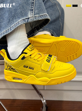 GLO BULL黄色鞋子女鞋百搭休闲鞋女款软底不累脚厚底板鞋面包鞋
