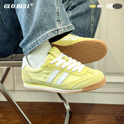 GLO BULL女鞋复古黄色德训鞋2025秋季新款休闲百搭情侣板鞋阿甘鞋