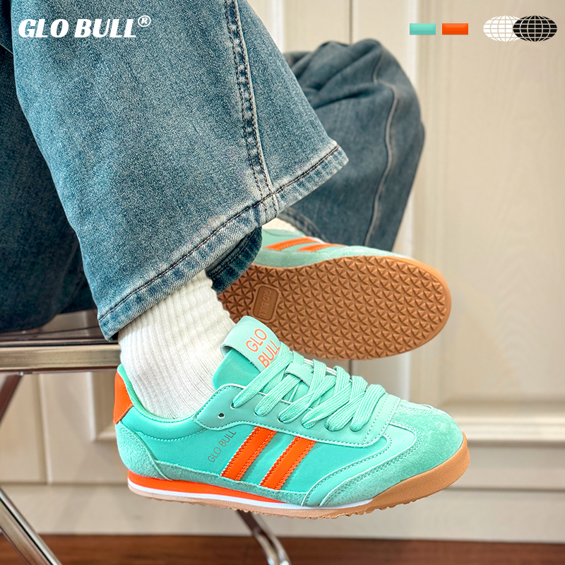 GLO BULL复古绿桔色夏季新款板鞋修百搭德训鞋女款舒适平底阿甘鞋