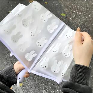可爱兔子雨伞女加大厚结实抗风自手动折叠长柄小巧便携高颜值学生