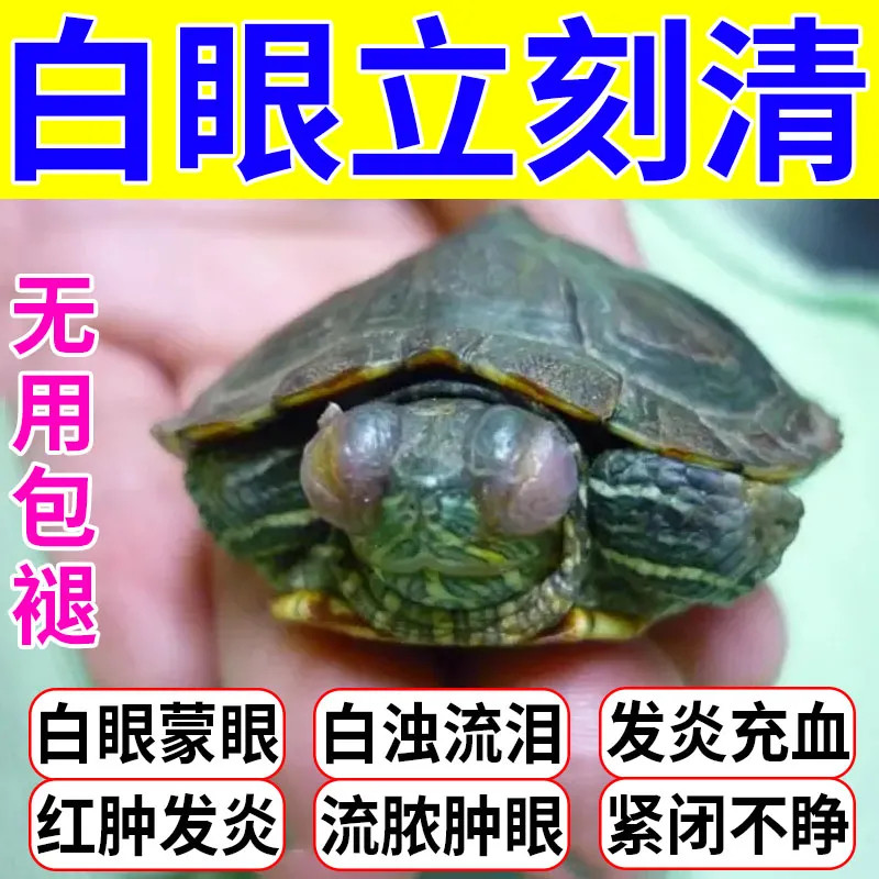 乌龟白眼病专用药草龟巴西龟眼睛睁不开红肿腐皮腐甲特效药眼药水