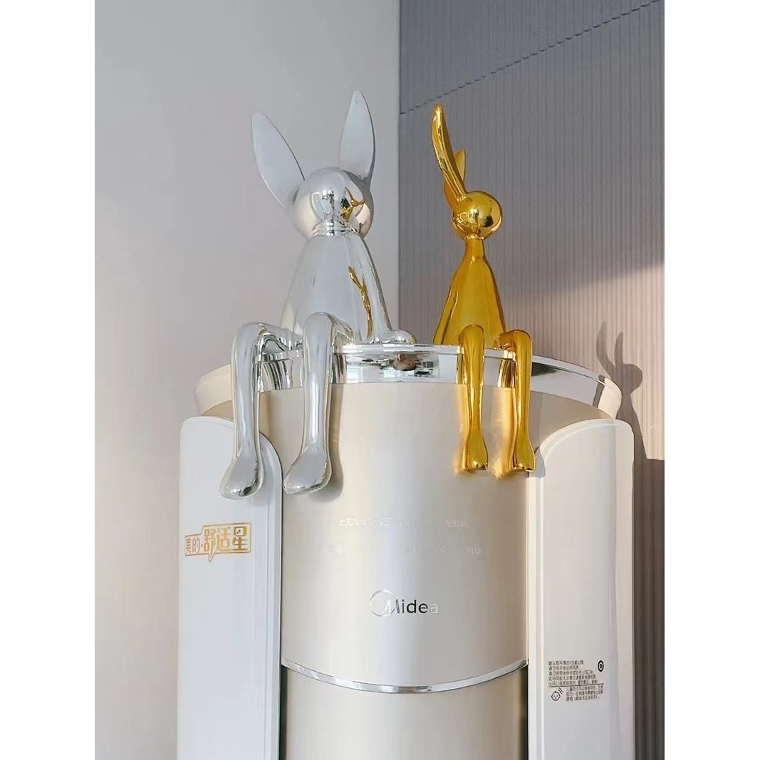 客厅立式空调上的装饰顶部摆件置物架柜子展示直播背景装饰摆件