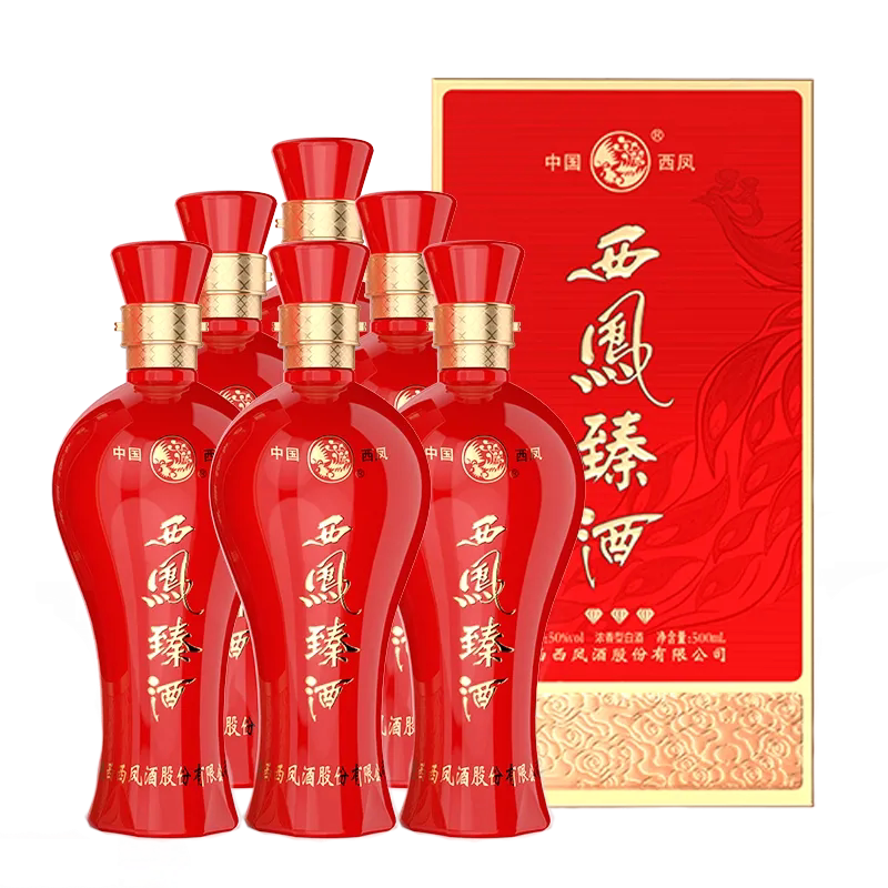 西凤酒50度浓香型白酒 粮食酒白酒500ml*6瓶整箱装婚宴宴请
