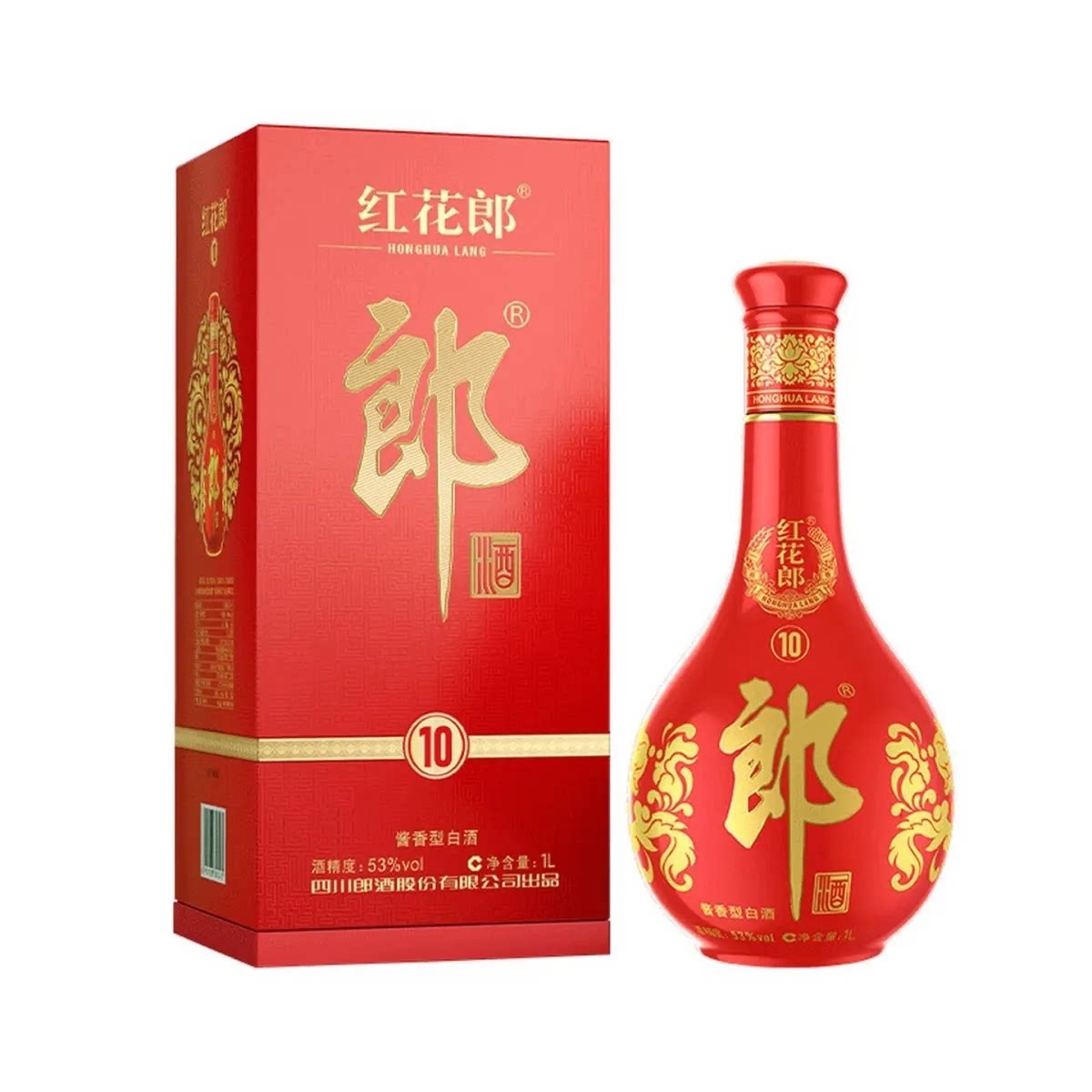 郎酒红花郎10 酱香型白酒53度 500ml单瓶 婚宴送礼新老款随机