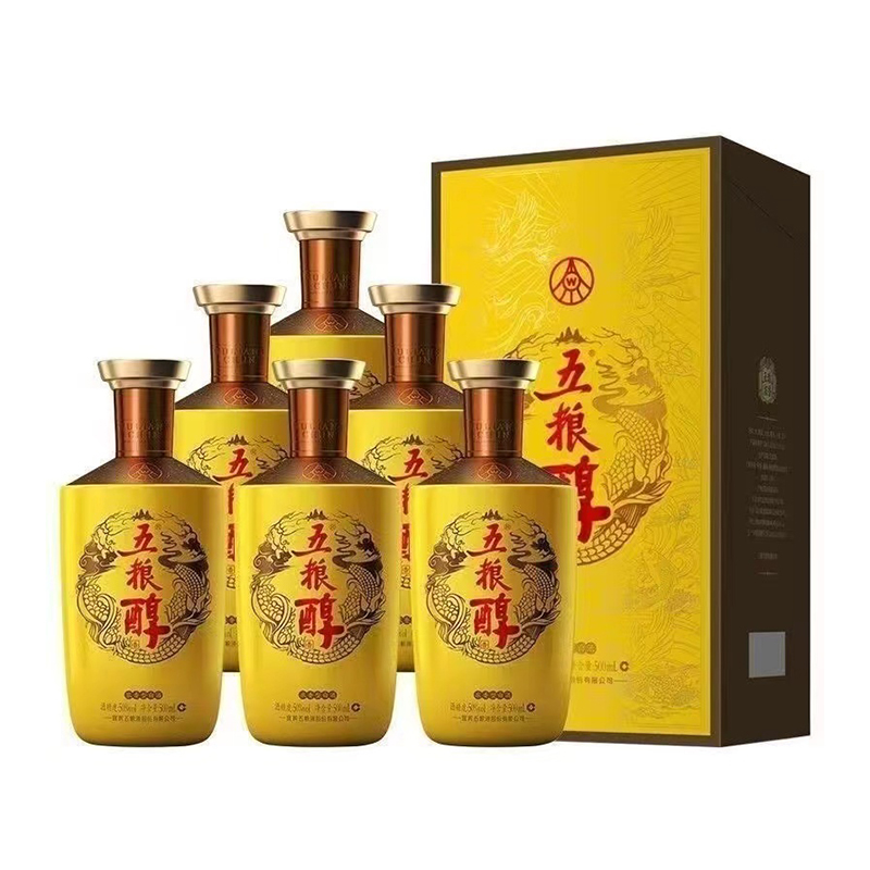 五粮浓香 五粮醇金装50度浓香型白酒500ml*6瓶 整箱装