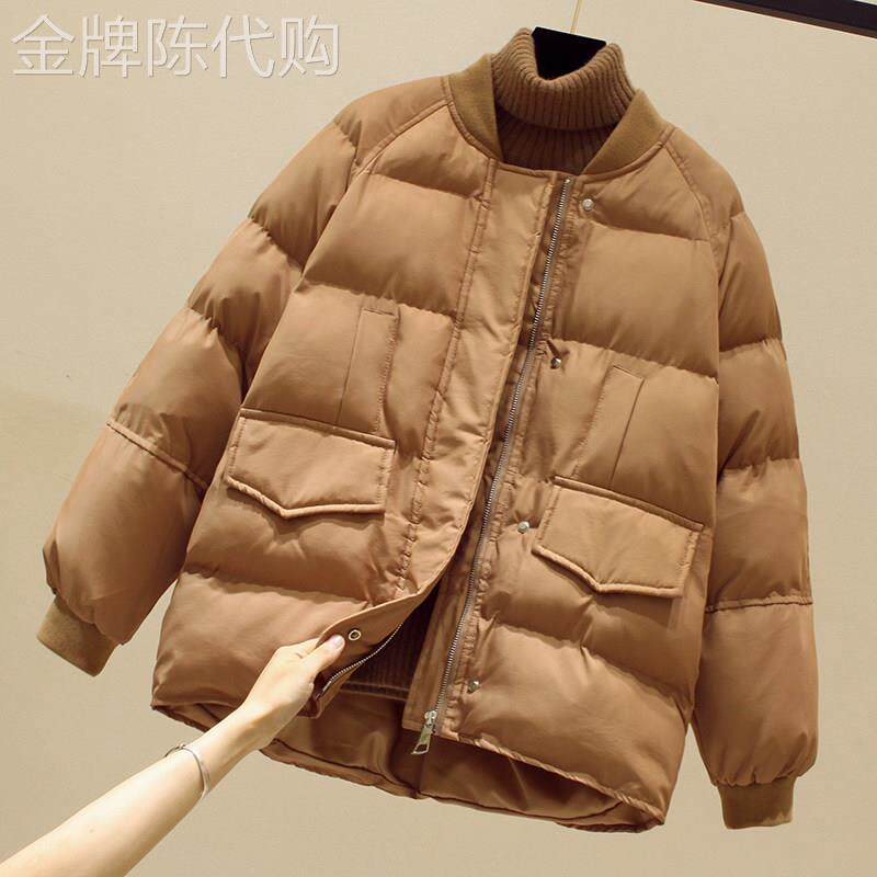 羽绒棉服女冬季加厚2025年新款韩版宽松棒球服短款棉衣棉袄外套潮