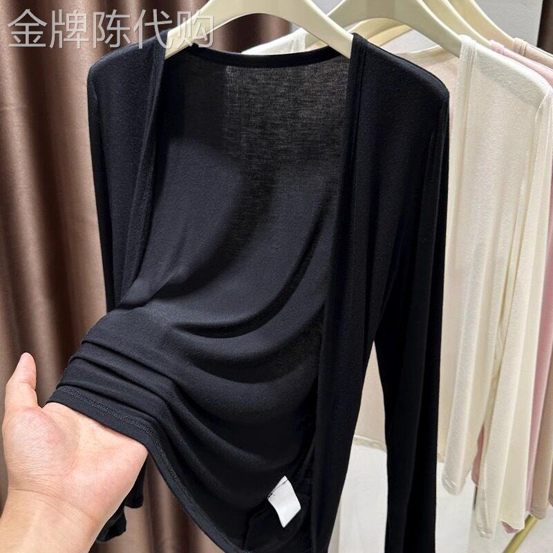 防晒衣薄款冰丝针织开 衫女款夏日配旗袍小披肩外搭高级感外套罩