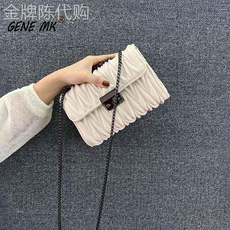 GENE MK女包时尚甜美休闲斜揹包2026新款软皮单肩轻奢品牌小方包