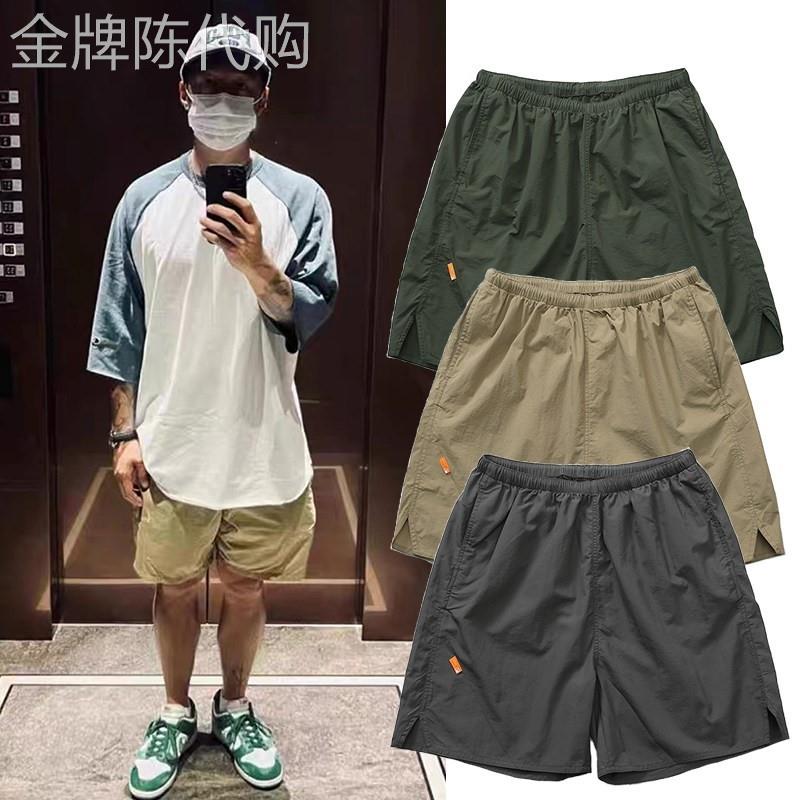 MADNESS 余文乐同款防水速干运动跑步宽松橙标短裤男夏季潮五分裤