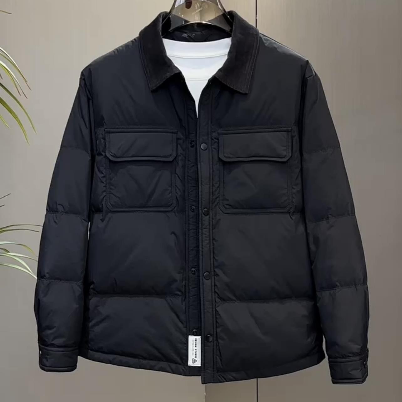 MAROLIO~彰显时尚个性！高级感轻薄羽绒服男潮牌宽松翻领鸭绒外套