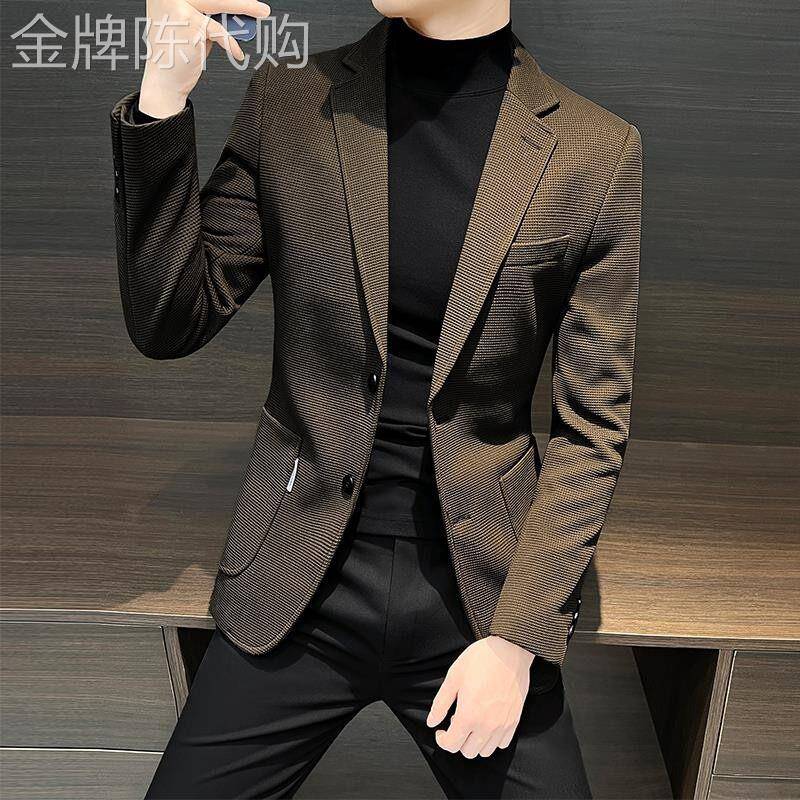 STIFER GENNE休闲西服外套男春秋季新款高端商务男士单西西服抗皱