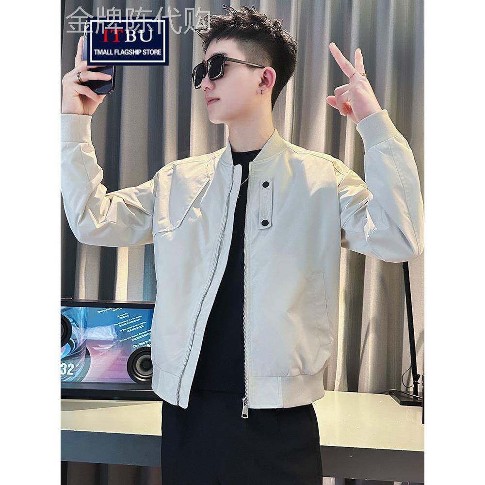 高端夹克外套男士2025年新款春秋冬季加棉加厚棒球服休闲棉服男款