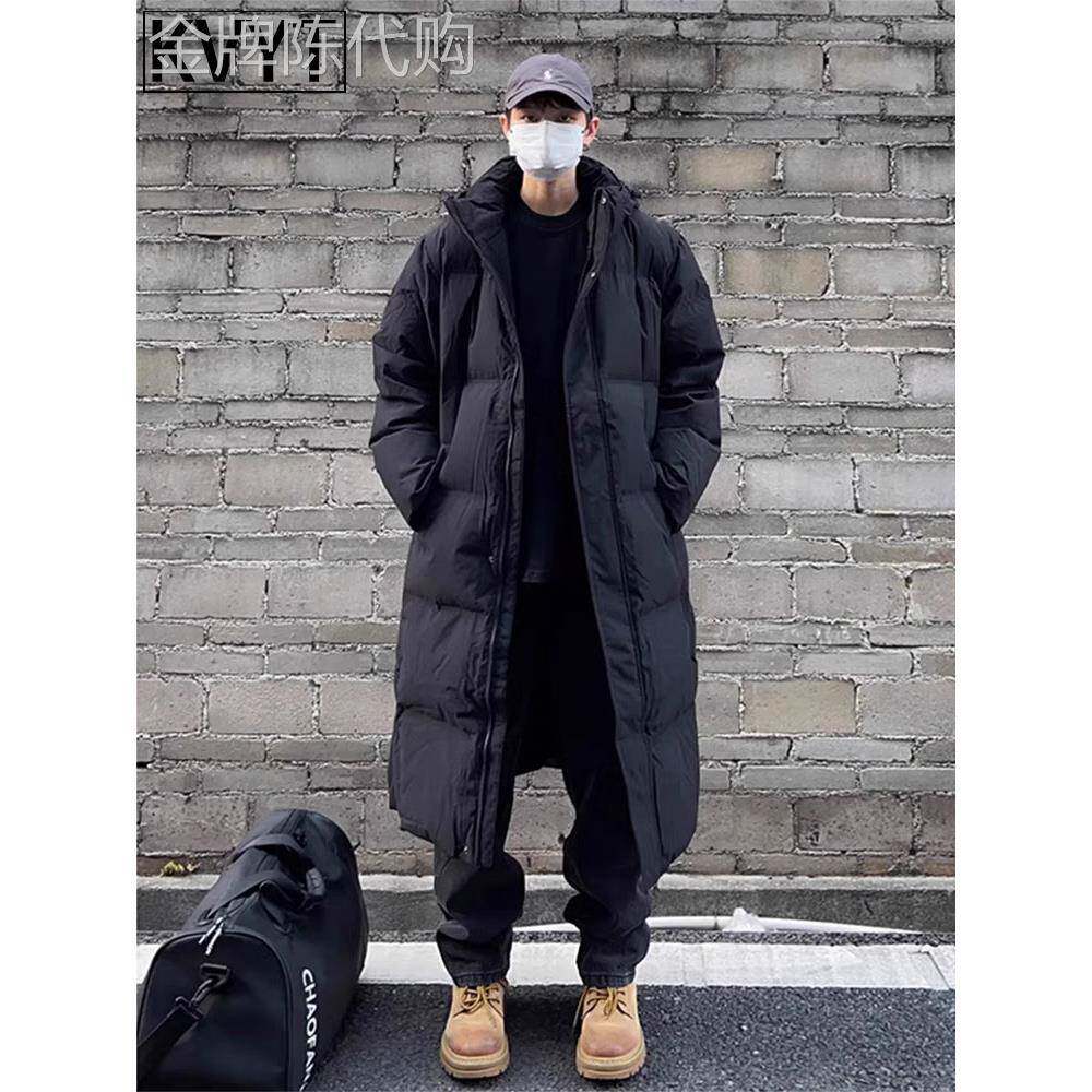 高端中长款羽绒棉服男款2025年冬季新款潮牌连帽过膝痞帅大衣外套