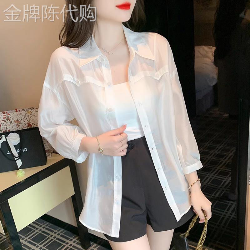 雪纺衬衫女士夏季薄款2026新款防晒衣设计感小众空调开衫外套上衣