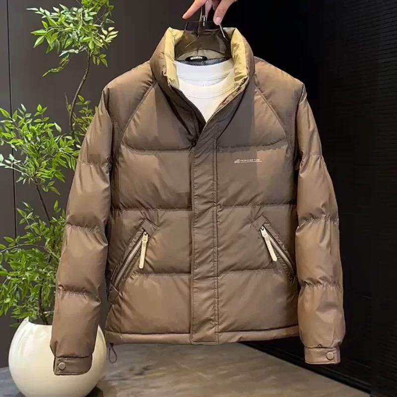 MAROLIO~防风御寒！韩版帅气立领羽绒服男2025新款加厚防寒外套潮