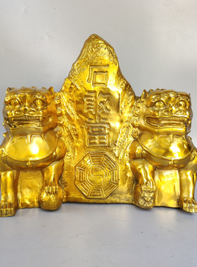 铜泰山石敢当补缺角敢当摆件狮子