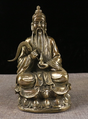 太上老君铜像葫芦浮沉仿古摆件