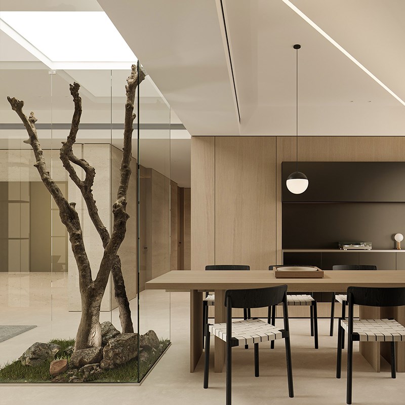 枯树干造景实木干树枝景观植物室内茶室悬M挂商场别墅橱窗装饰摆