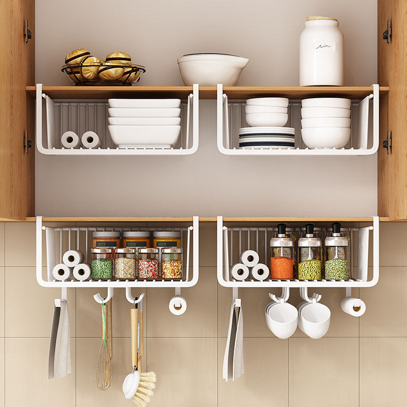 厨房橱柜挂篮调料置物架宿舍挂式收纳筐衣柜悬Q挂收纳架子吊柜挂,收纳整理,橱柜收纳筐,淘宝优惠券,粉丝福利购,淘宝优惠卷